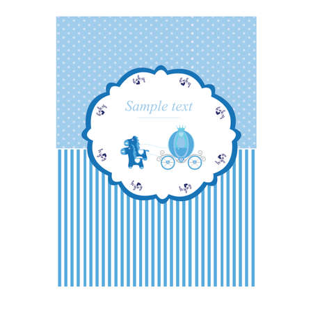 Baby boy shower card. Its a girl and boy.White bacground Flat design Vector illustrationのイラスト素材