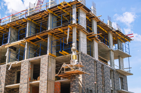 Facade tile for brick. Decorative artificial stone for brick. Cladding of exterior walls during the...