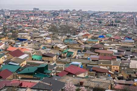 The ancient quarters of Derbent, located near the fortress of Naryn-Kala and the Caspian Sea. View...