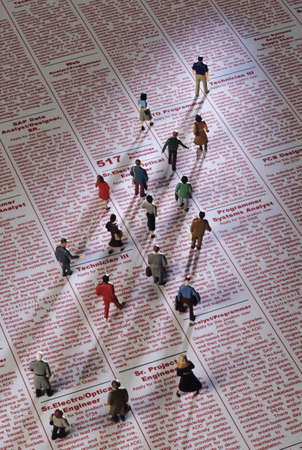 toy people seeking  job employmentの写真素材