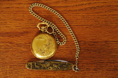 Pocket watch on a table