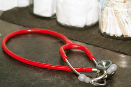 Red Stethoscopeの写真素材