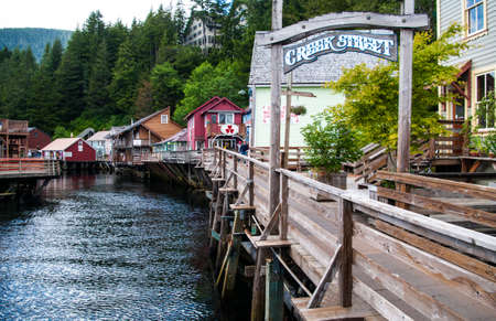 Creek Street North in Ketchikan Alaskaのeditorial素材
