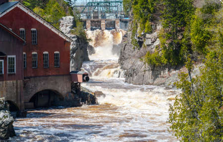 St George Magaguadavic River  in Flood Stage in the springの写真素材