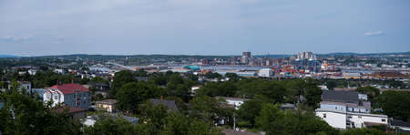 The view of Saint John NB from the Martello Tower