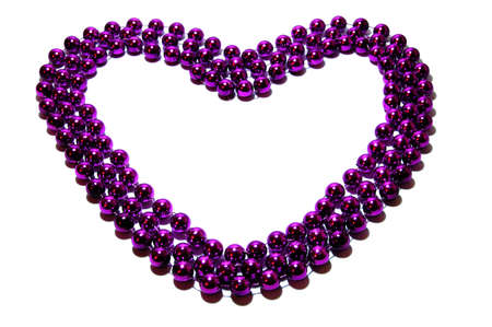 necklace in form heart isolated, clipping path includedの写真素材