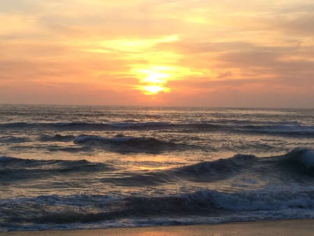 Sunset at beachの素材