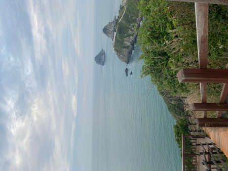 View from the top of the observation deck on the island of Phuket, Thailandの写真素材