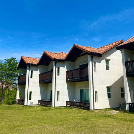 View of a modern houseの写真素材