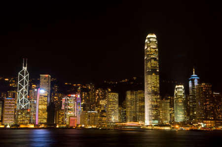 Hong Kong Victoria Harbour The Pearl of the Orient A Symphony of Lights Panoramic Night View Skyline