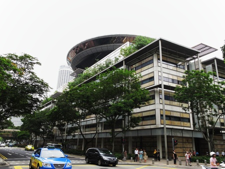 St. Andrew's Road, Singapore, March 1, 2011  - new Supreme Court buildingのeditorial素材