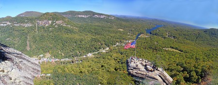 Chimney Rock in North Carolinaの写真素材