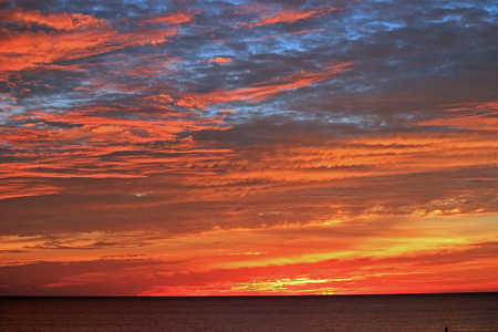 Sunset in the Florida Panhandleの写真素材