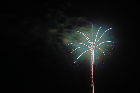 Fireworks in the night skyの写真素材