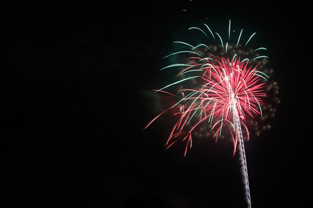 Fireworks in the night skyの写真素材