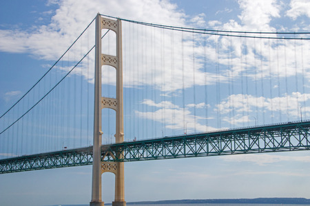 Mackinaw Bridge in Michiganの写真素材