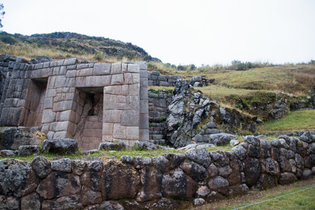 Inca Stonework near Cuzcoの写真素材