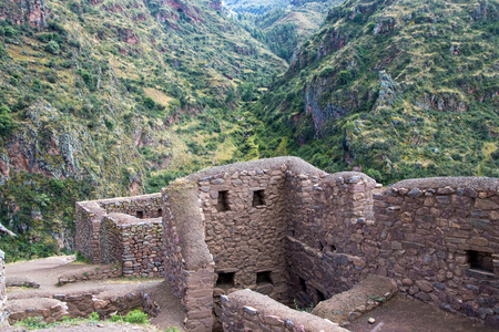 Inca Ruins in the Sacred Valley of Peruの写真素材