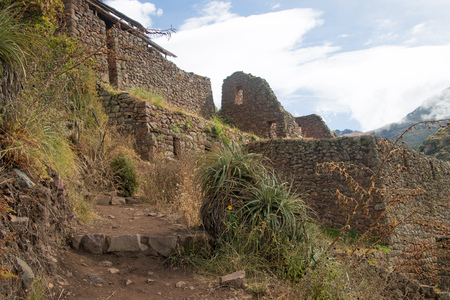 Inca Ruins in the Sacred Valley of Peruの写真素材