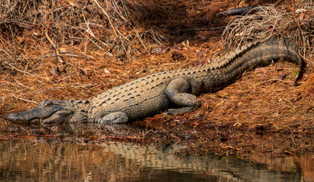 American Alligator (Alligator mississippiensis)の写真素材
