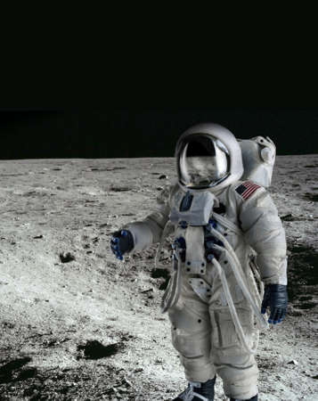 American Astronaut wearing a pressure suit の写真素材