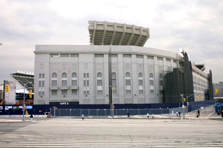 BRONX, NEW YORK - APRIL 10: Image of the old Yankee Stadium in the process of being torn down.  Taken April 10, 2010 in the Bronx, New York. のeditorial素材
