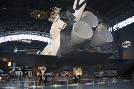 CHANTILLY, VIRGINIA - AUGUST 15: Space Shuttle Enterprise at the National Air and Space Museumのeditorial素材