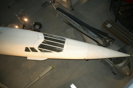 CHANTILLY, VIRGINIA - AUGUST 15: Photo of the Concorde at the National Air and Space Museum's Steven F. Udvar-Hazy Center.   taken August 15, 2007 in Chantilly, Virginia.  のeditorial素材