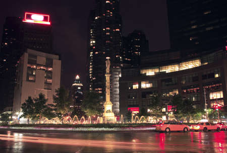 Columbus Circle near evening in New York City.の写真素材