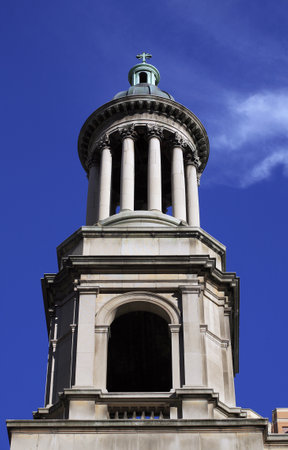 NEW YORK, NY - AUGUST 08: Tower of Saint Jean Baptiste Church.  のeditorial素材