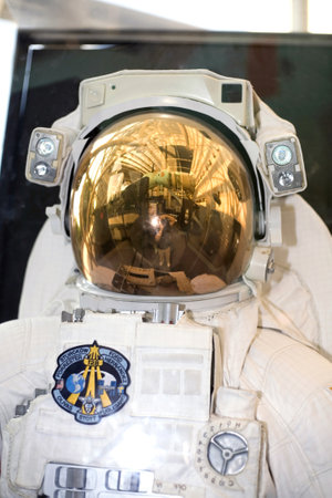 WASHINGTON, DC - JULY 9: Space suit from Space Shuttle mission STS-128 to the International Space Station. Taken July 9, 2011 in Smithsonian National Air & Space Museum, Washington, DC.  のeditorial素材