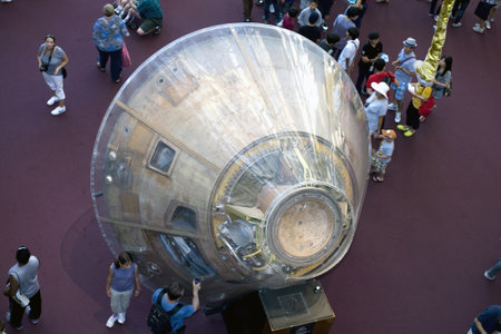WASHINGTON, DC - JULY 9: Apollo 11 Command Module  Taken July 9, 2011 in Smithsonian National Air & Space Museum, Washington, DC.  のeditorial素材