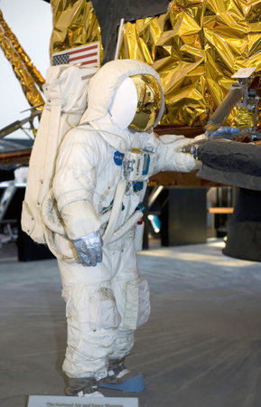 WASHINGTON, DC - JULY 9: Apollo Lunar Module Astronaut . Taken July 9, 2011 in Smithsonian National Air & Space Museum, Washington, DC.  のeditorial素材