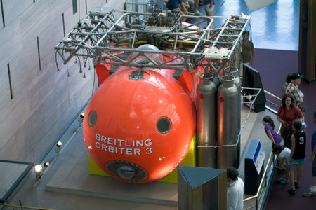 WASHINGTON, DC - JULY 9: Breitling Orbiter Rozière balloon. Taken July 9, 2011 in Smithsonian National Air & Space Museum, Washington, DC.  のeditorial素材