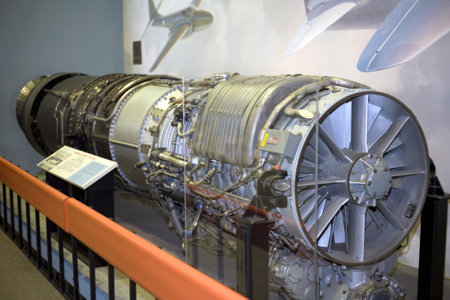 WASHINGTON, DC - JULY 9: General Electric J79 engine. Taken July 9, 2011 in Smithsonian National Air & Space Museum, Washington, DC.  のeditorial素材