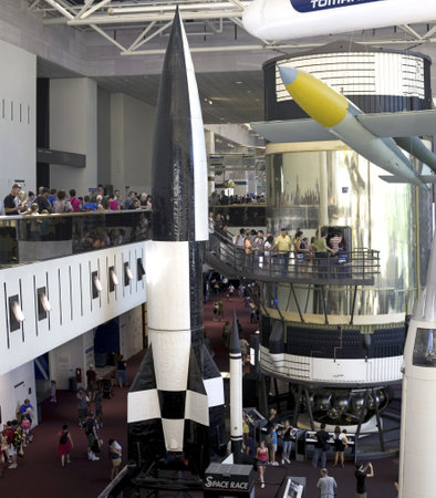 WASHINGTON, DC - JULY 9: Gallery 114 on the space race inside the Smithsonian National Air and Space Museum. Taken July 9, 2011 in  Washington, DC.  のeditorial素材