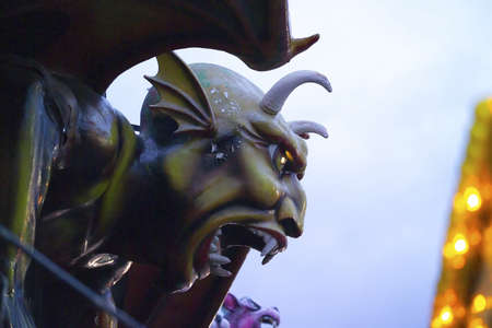 Devil Sculpture part of Dante's Inferno ride at Coney Island in Brooklyn New York. の写真素材