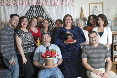 BRONX, NY - DECEMBER 23: Yomo Toro's family unites to remember international cuatro player Yomo Toro who was awarded the Latin Grammy but passed away before he could accept it. Taken December 23, 2012 in the Bronx, NY.のeditorial素材