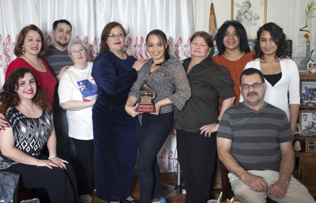 BRONX, NEW YORK - DECEMBER 23: Yomo Toro's family unites to remember international cuatro player Yomo Toro who was awarded the Grammy but passed away before he could accept it. Taken December 23, 2012 in the Bronx, NY.のeditorial素材