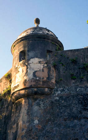 Ancient Sentry Box located in Old San Juan Puerto Rico.