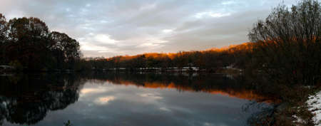 Van Cortlandt Park in the County of the Bronx, New York in winter.