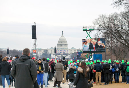 WASHINGTON, DC - JANUARY 20:  Inauguration of Donald Trump.  Taken January 20, 2017 in District of Columbia.のeditorial素材