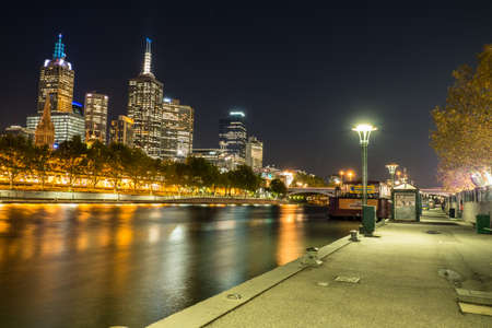 Melbourne City at nightのeditorial素材
