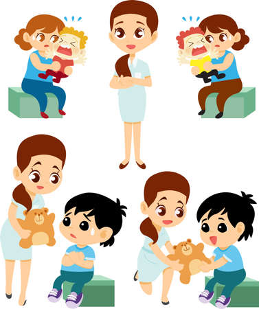 Nurse Cartoon Child careのイラスト素材