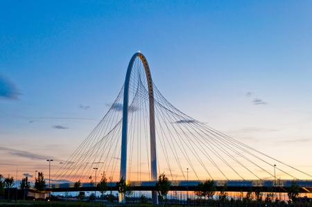 Reggio Emilia, Italy - Calatrava bridges at dusk