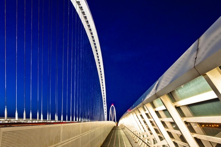 Reggio Emilia, Italy - Calatrava bridges at dusk