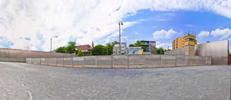 Berlin, Germany - June 9, 2013  memorial to Berlin Wall in Bernauer Strasse, on June 09, 2013  When Berlin was a divided city, the Berlin Wall erected in 1961 ran along this street のeditorial素材