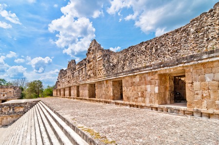 Uxmal ancient mayan city, Yucatan, Mexicoの写真素材