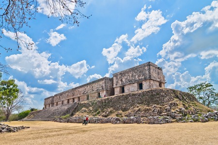 Uxmal ancient mayan city, Yucatan, Mexicoのeditorial素材