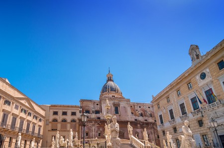 In one of Palermo downtown most beautiful squaresのeditorial素材